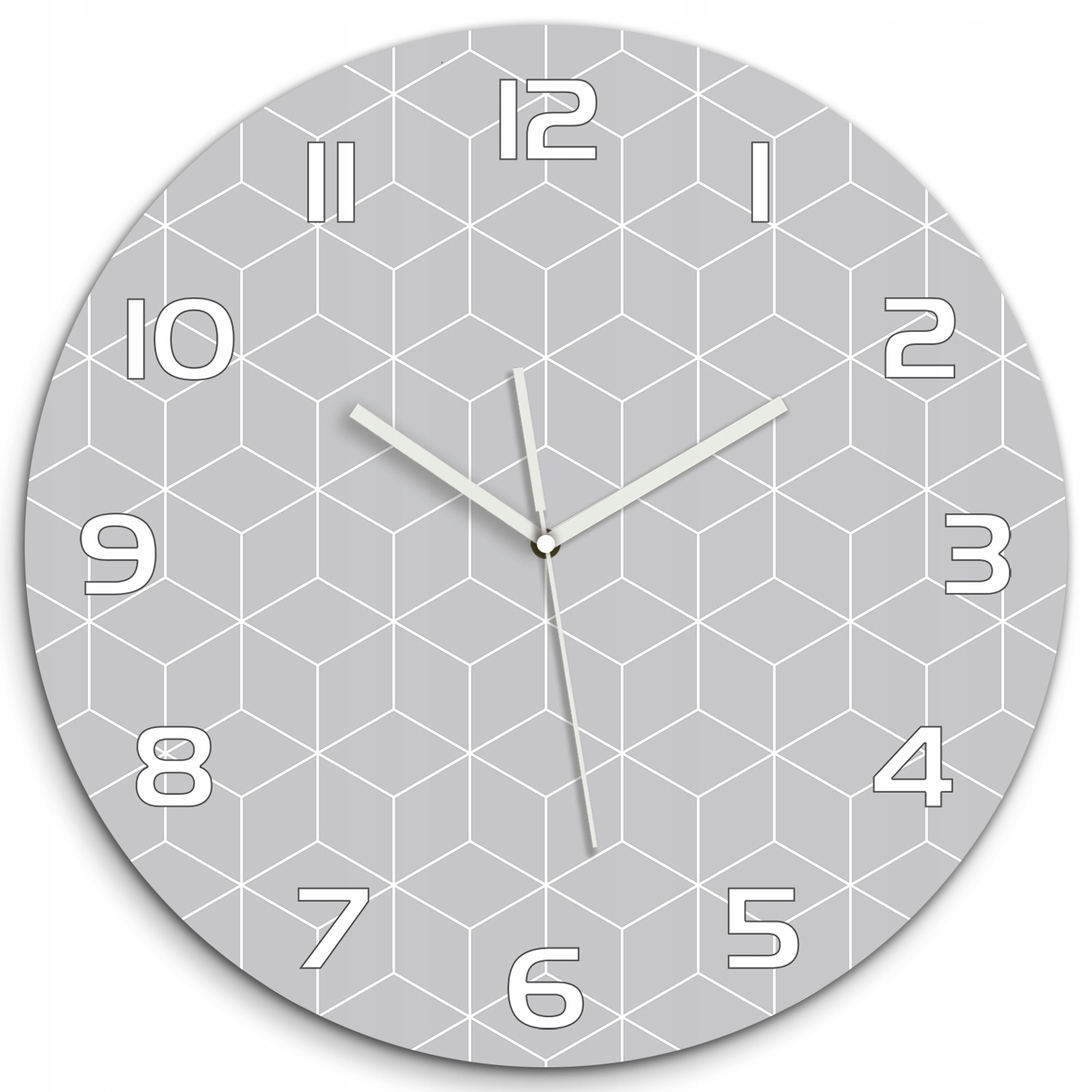 

Duży szklany zegar ścienny Geometryczne tło fi 60