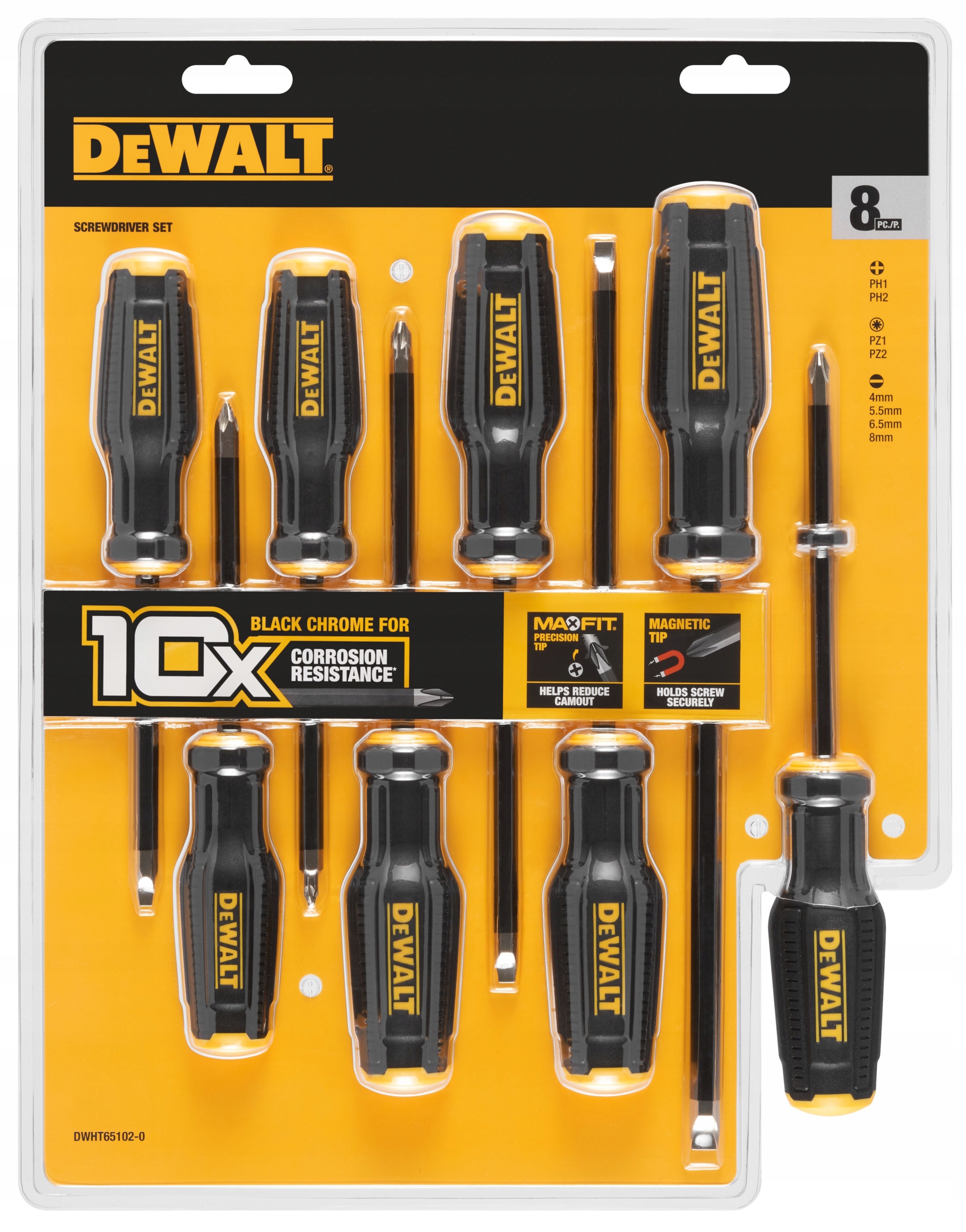 Zestaw 8 wkrętaków Maxfit DeWalt