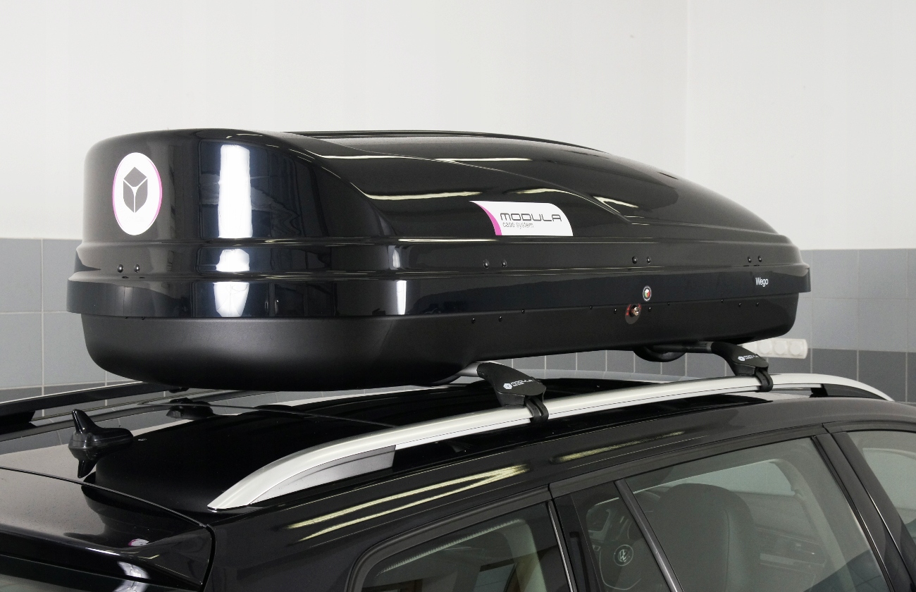 Bagaznik BOX Dachowy MODULA WeGo 450L 175cm CZARNY System montazu mechanizm szczekowy