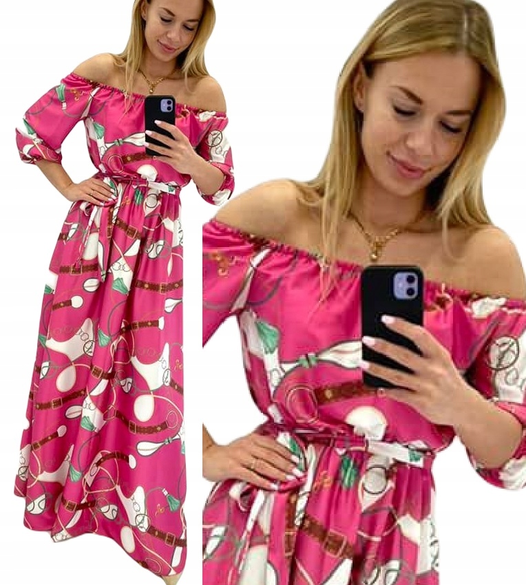 

Sukienka Maxi Hiszpanka Zwiewna Suknia Wesele Emo