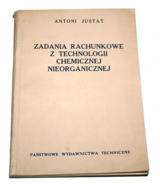 ZADANIA RACHUNKOWE Z TECHNOLOGII CHEMICZNEJ 1960