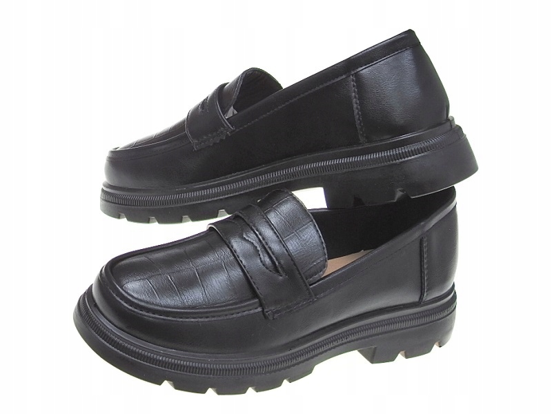 Czarne mokasyny na miękkiej podeszwie r.40 Rozmiar 40