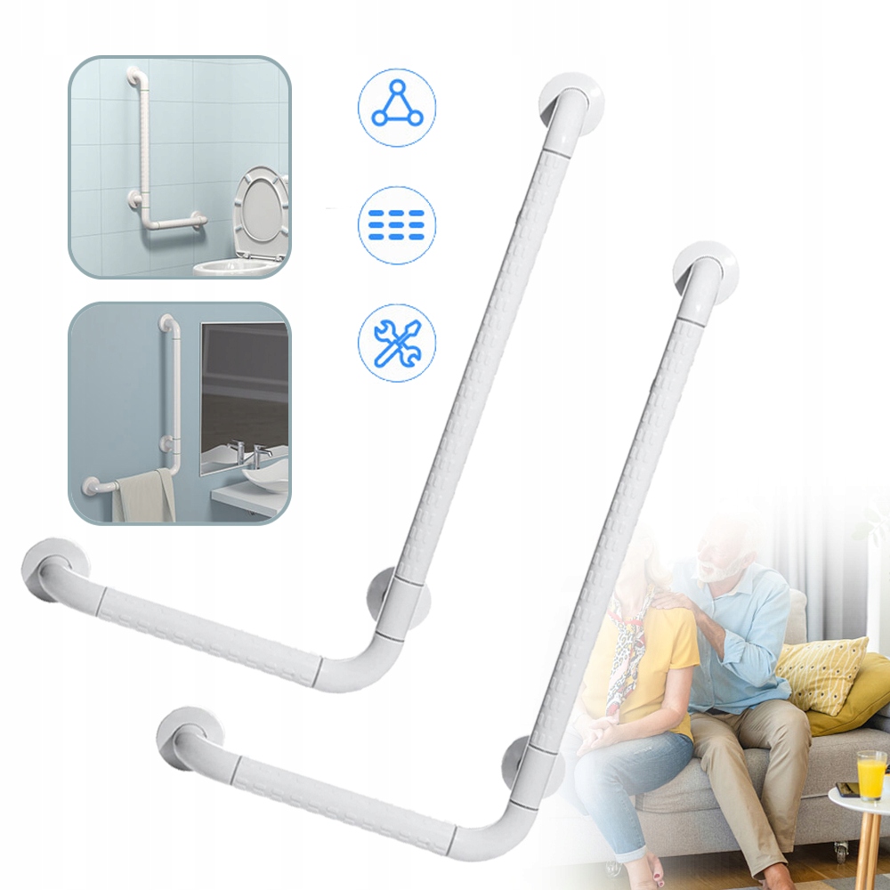 2 Szt Uchwyt Mocujący Do Toalety Antypoślizgowy Uchwyt Prysznica 40X60CM