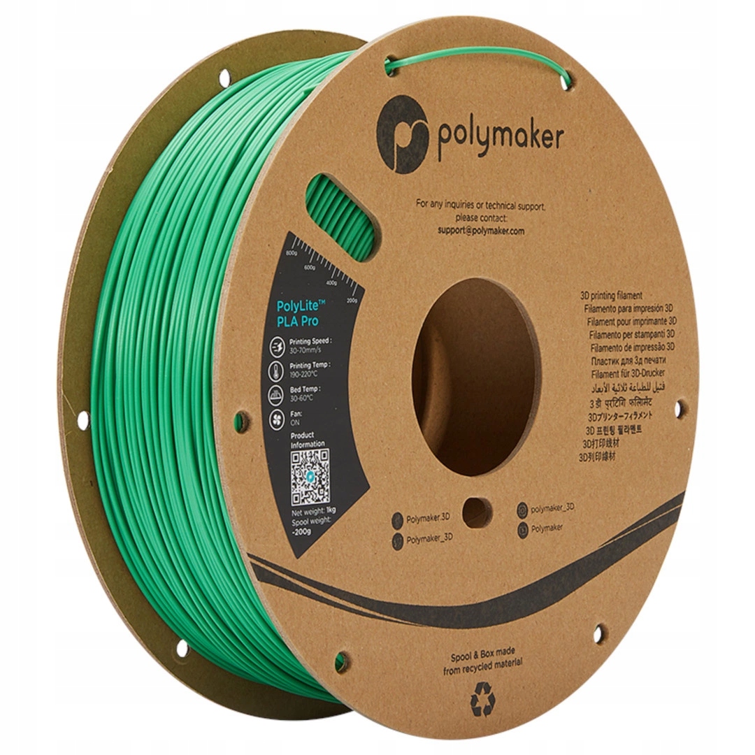 Filament Polymaker PolyLite Pla Pro 1,75mm 1kg Green