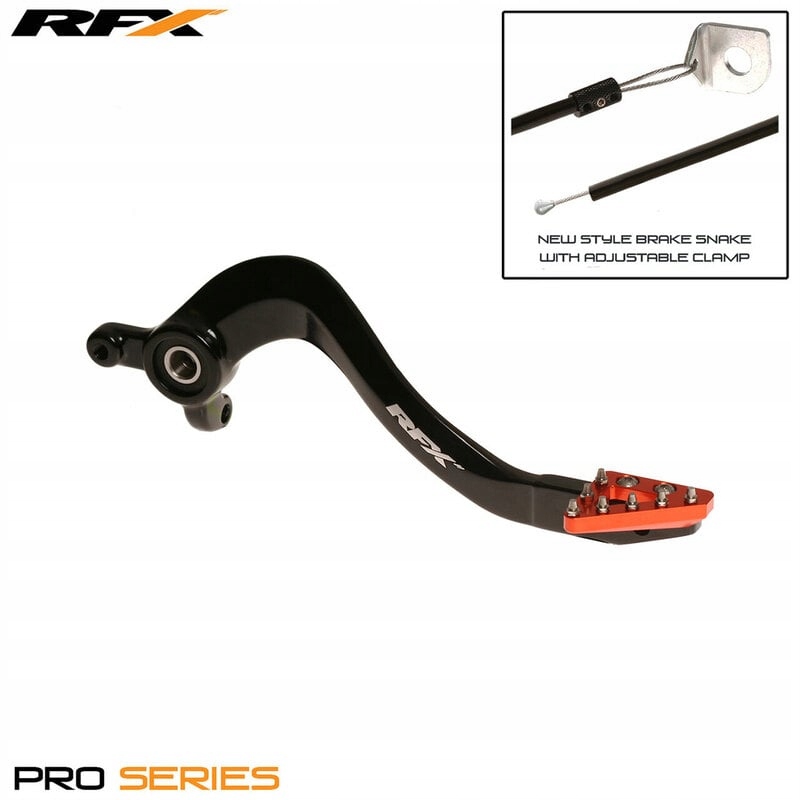 Páka zadnej brzdy Rfx Pro St (tvrdo eloxovaná čierna/oranžová) KTM85 FXRB50