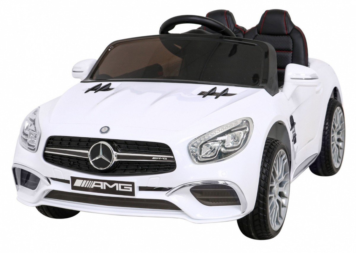 Biały Mercedes Benz Amg SL65 S elektryczny dla dzieci Pilot