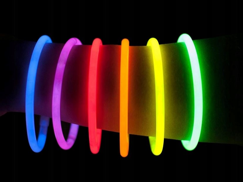 ŚWIECĄCE BRANSOLETKI ŚWIATŁO CHEMICZNE PATYCZKI PAŁECZKI ŚWIETLIKI Kolor dodatkowy wielokolorowy