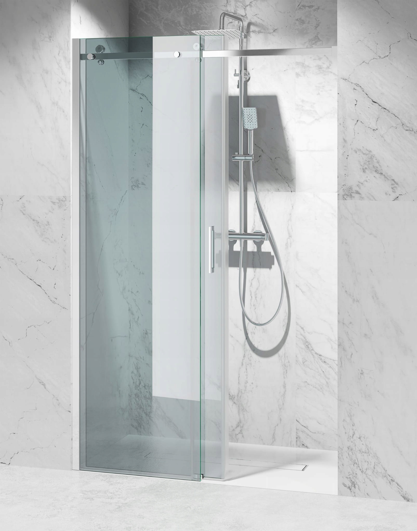 Drzwi Prysznicowe Przesuwne 8mm D20 Połysk 110cm Kod producenta D20