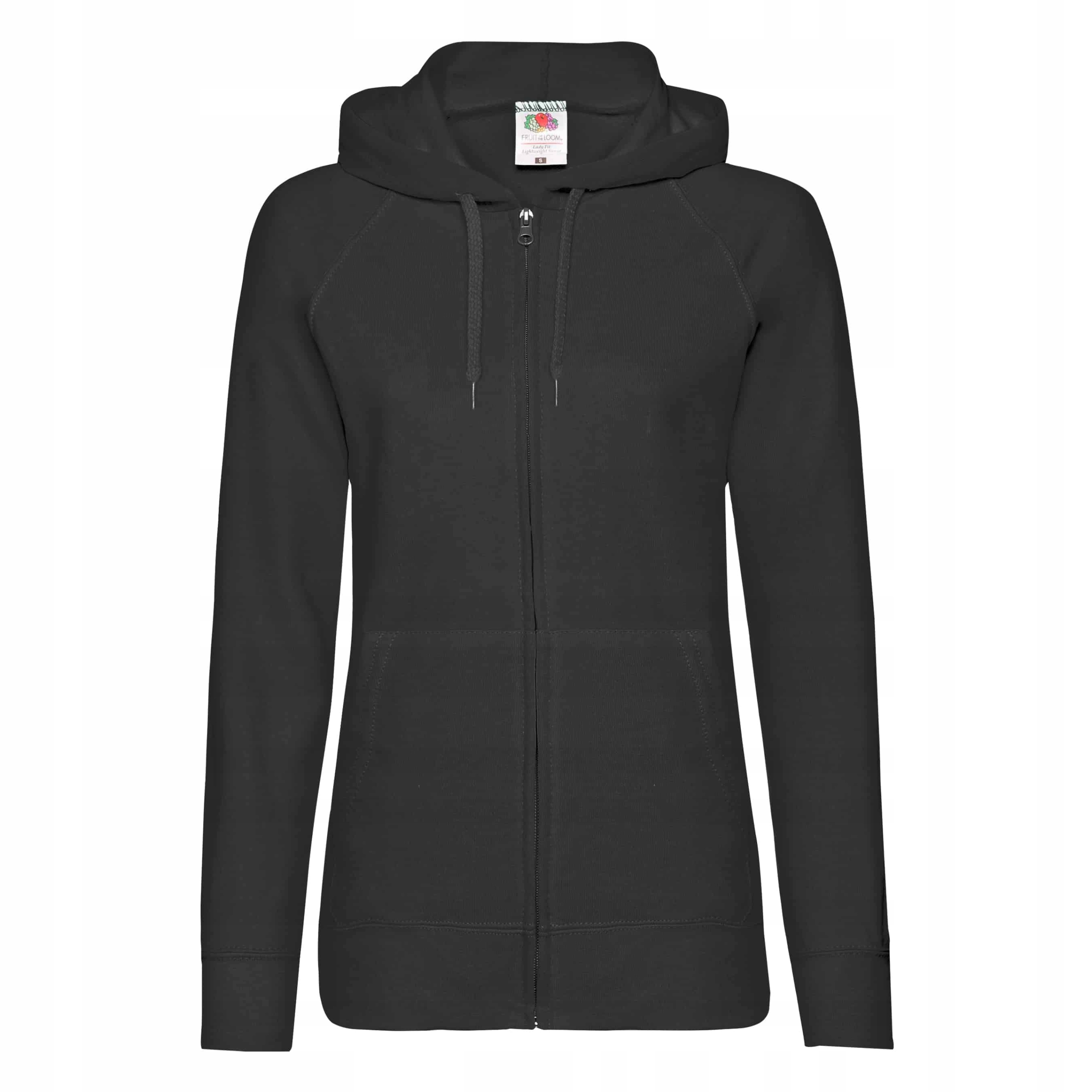

Lekka rozpinana bluza z kapturem Fruit Czarny XXL