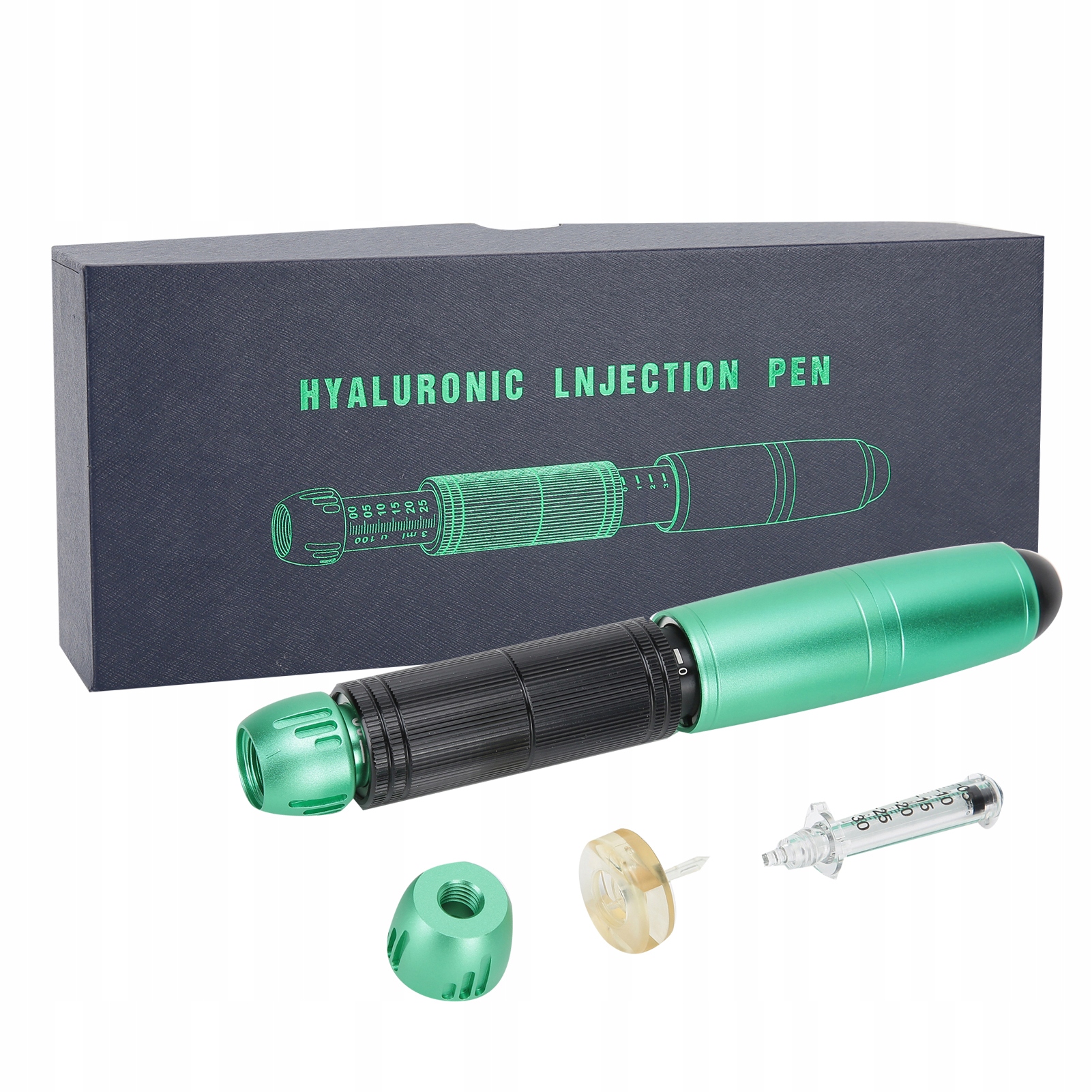 Strzykawka bezigłowa do wstrzykiwania kwasu hialuronowego 0.3mm