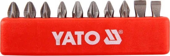 Końcówki wkrętakowe 25 mm MIX – zestaw 10 szt. YATO YT-0482