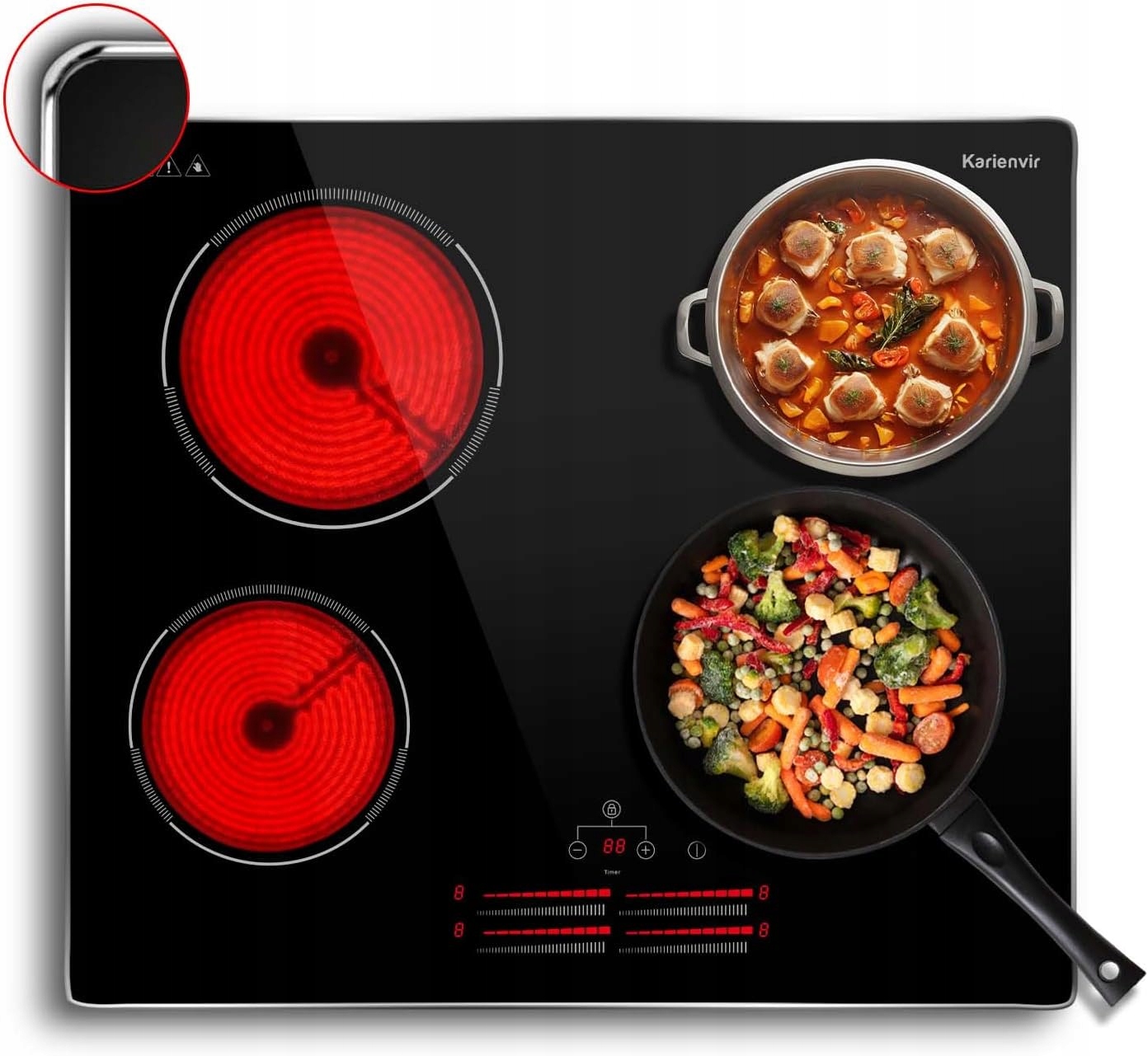 Karienvir KEC-D46063 Keramická varná doska 4 polia 60 cm 6000 W