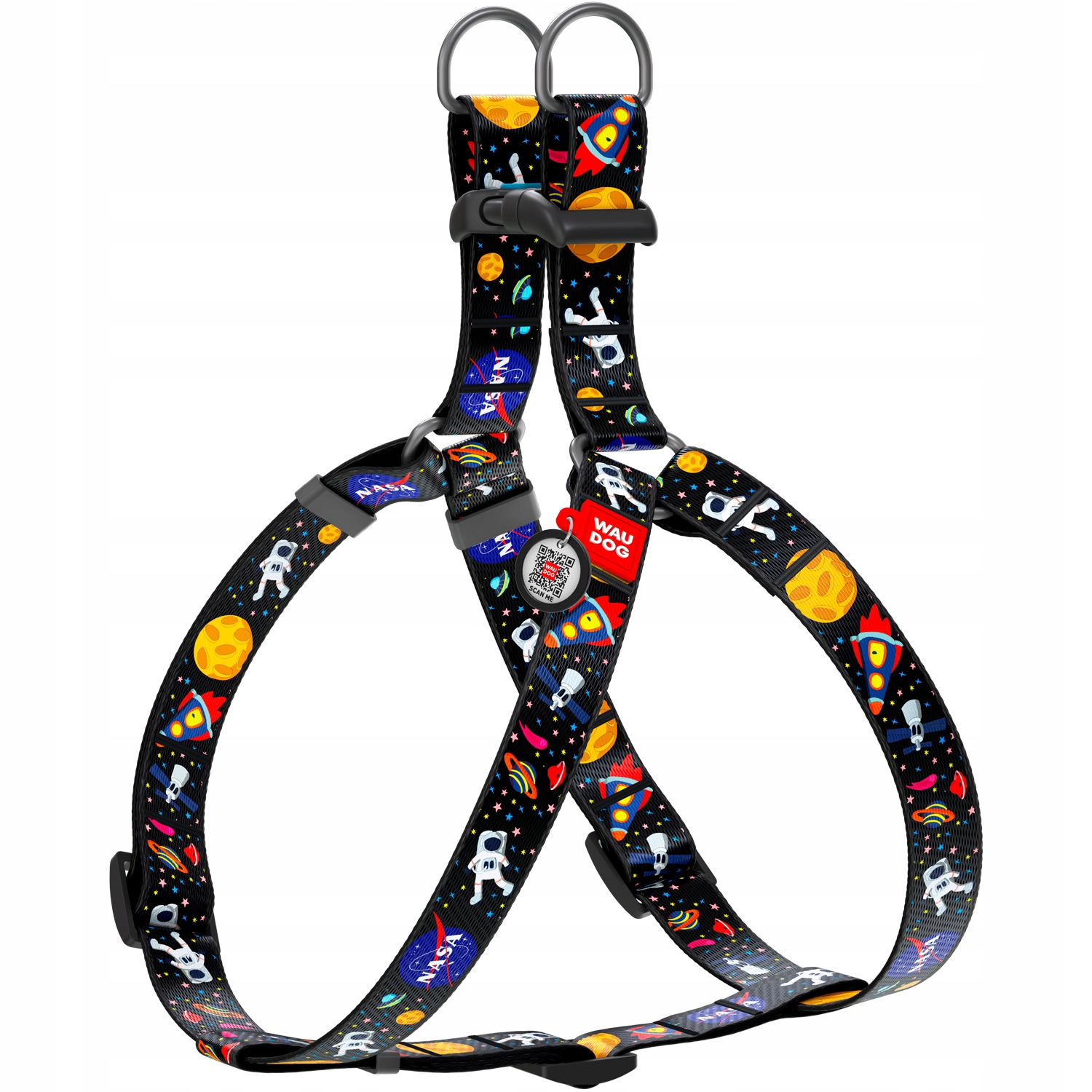 Levně Postroj Pro Střední A Velké Psy Nylonové Waudog Nasa L Qr Pas