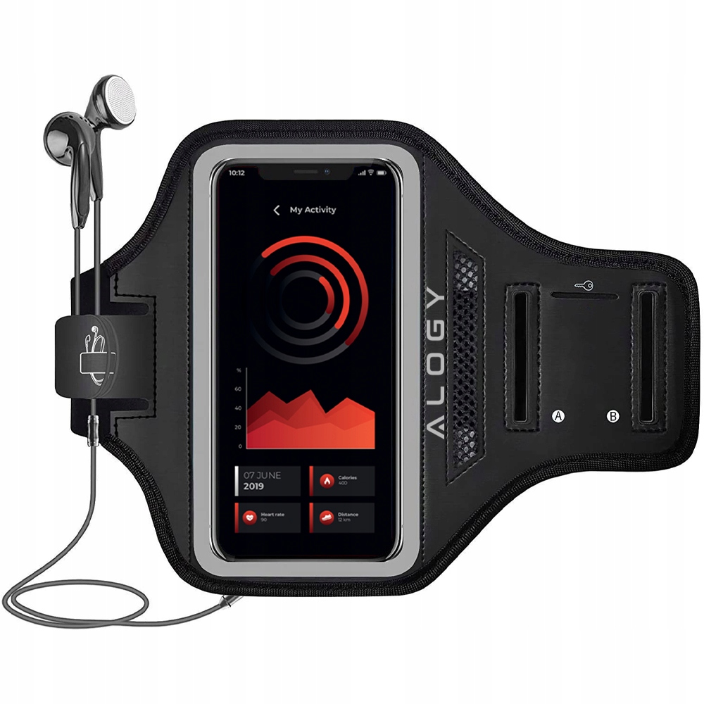 ETUI POKROWIEC OPASKA NA RAMIĘ NA TELEFON ARMBAND DO 6.7" DO BIEGANIA ALOGY Waga 63 g