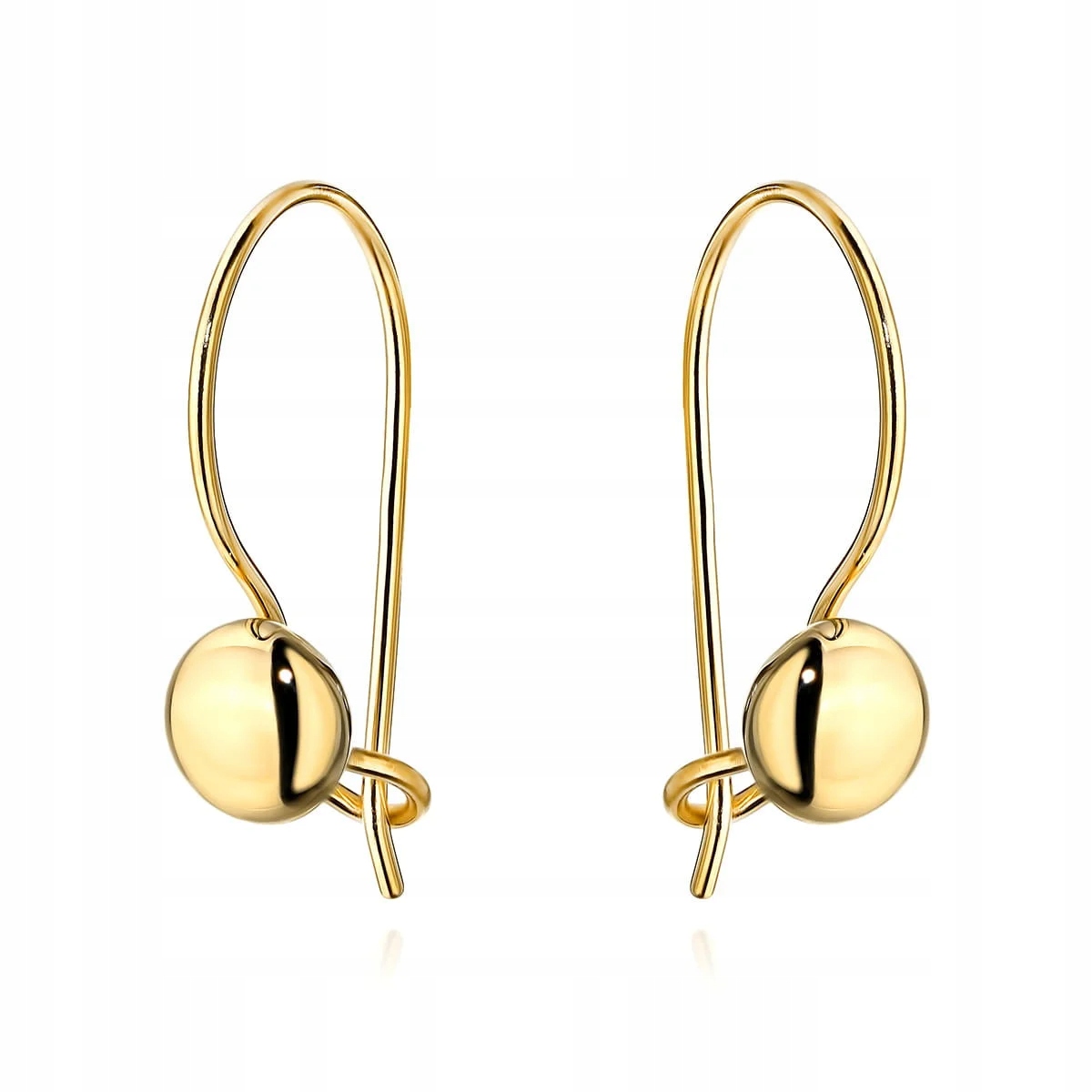 Náušnice zlaté 585 jemné, plné nafukovací kolečko se zapínáním na 14kt biglu