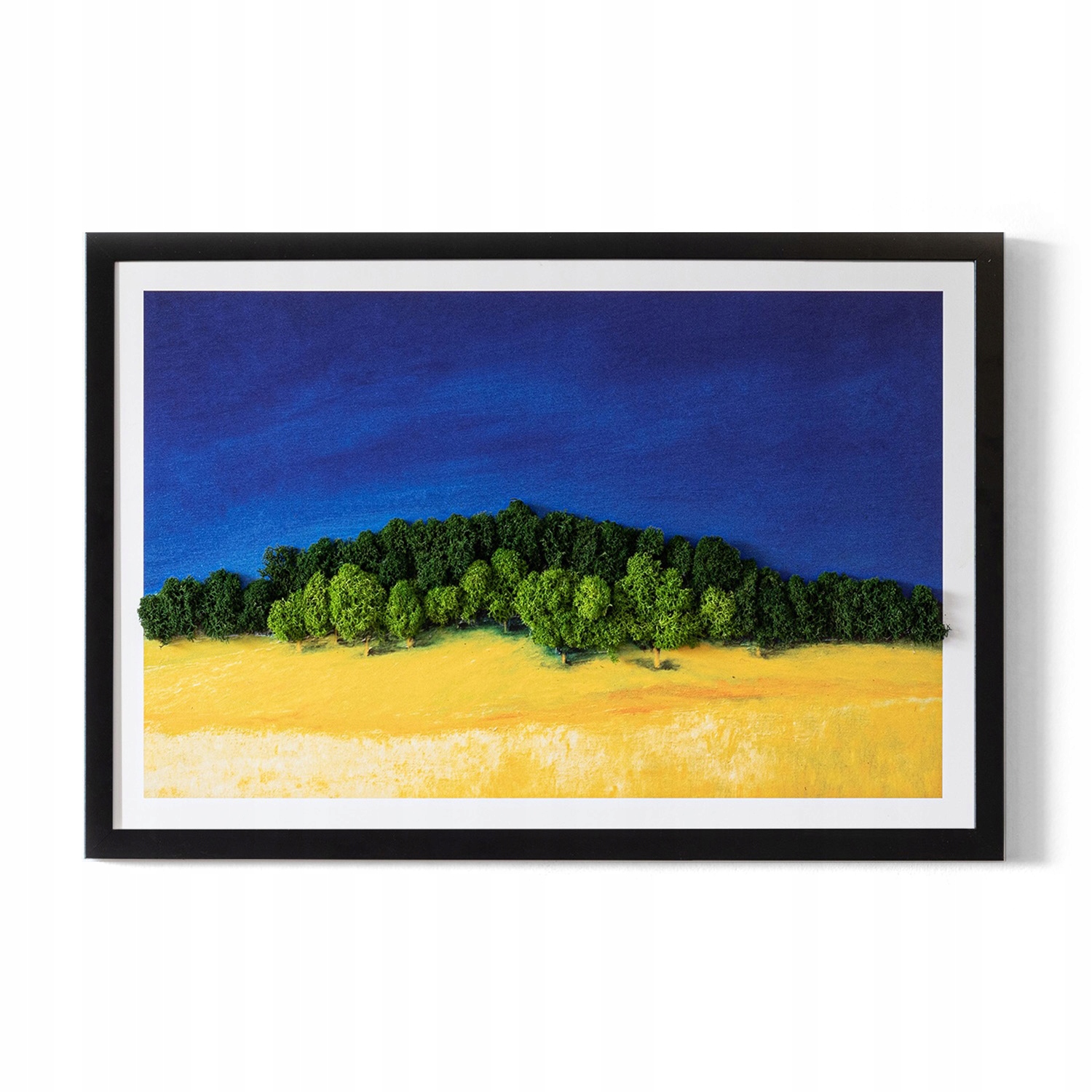 Obraz s machovým rámom Kajobraz modrožltý 60x40