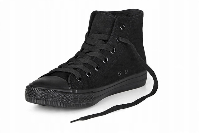 

Buty damskie Czarne TrAmPki Tenisówki WySoKiE