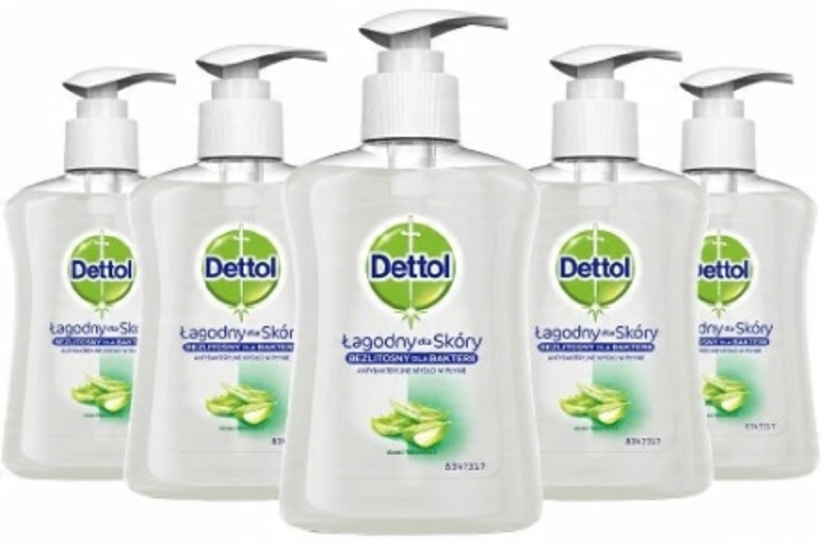 

Dettol Antybakteryjne mydło w płynie 5x250ml Aloes