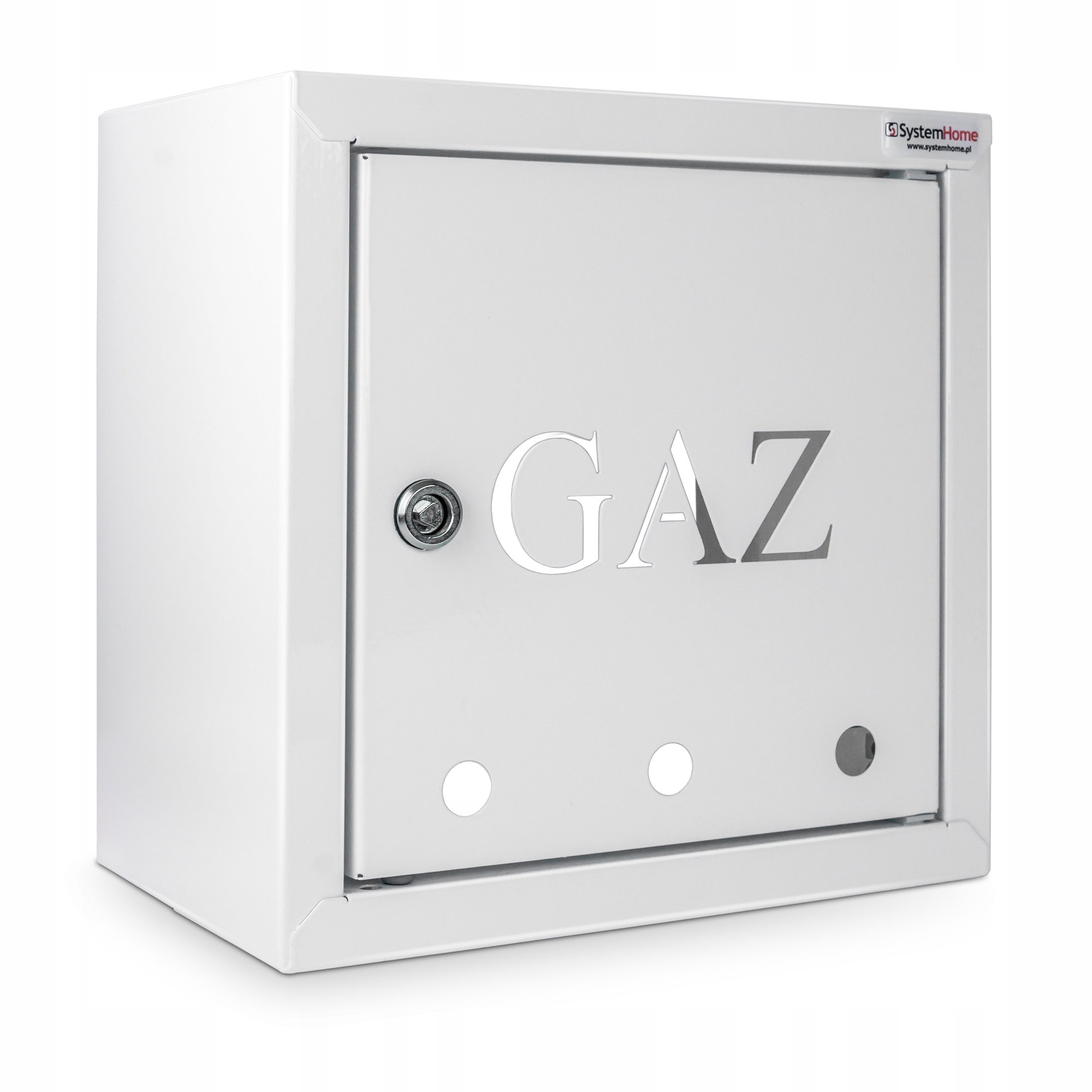 Plynová skříň 25x25x15 cm bílá, bez zadní části
