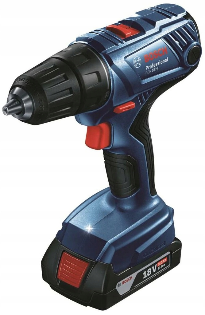 Wkrętarka Bosch Gsr 180-Li 18V 54Nm, Bateria 1x 2Ah 18V, Ładowarka, Kufer