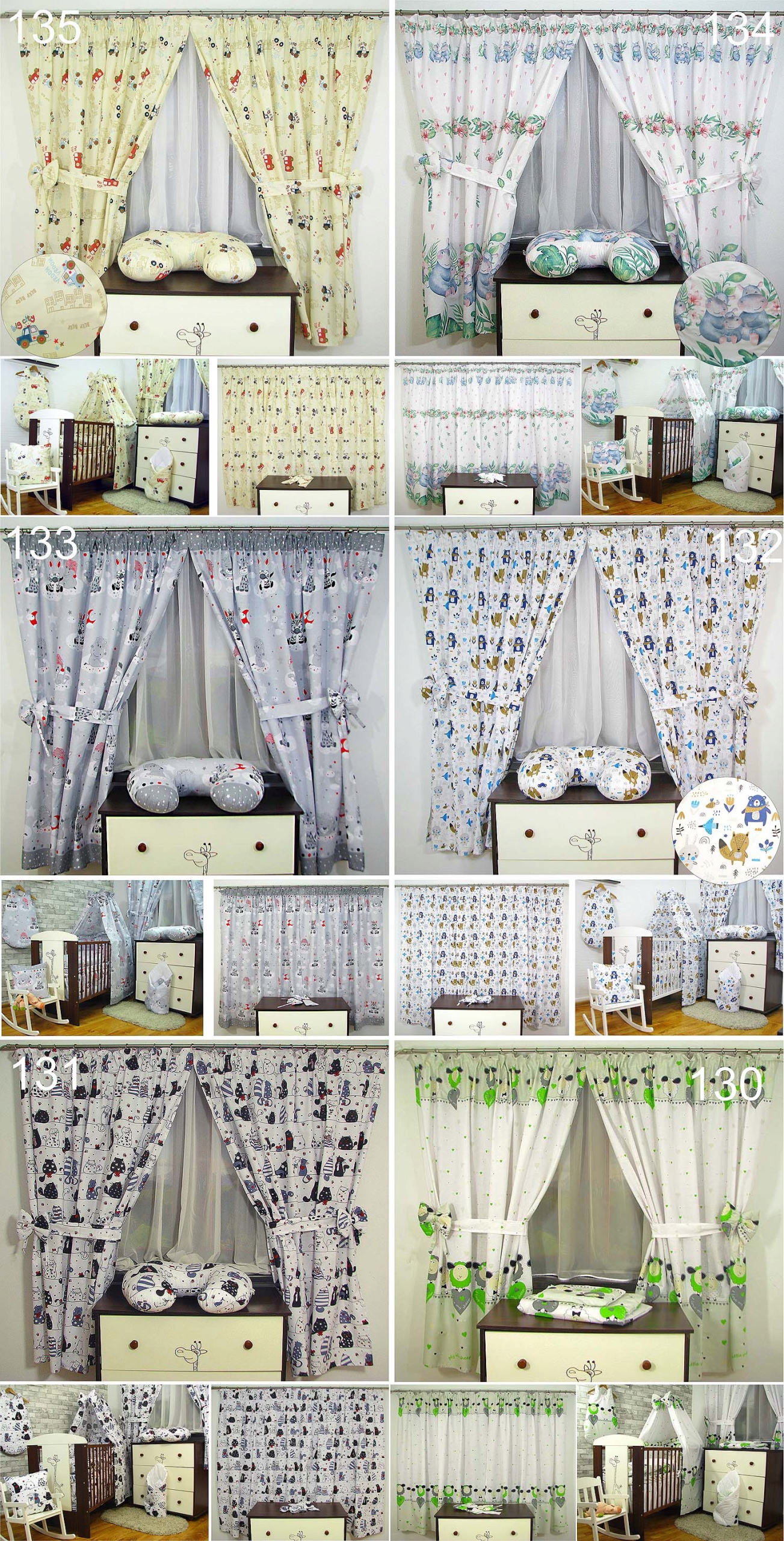 Zasłonki / Zasłony do pokoju dla dzieci bawełna I Kolor wielokolorowy