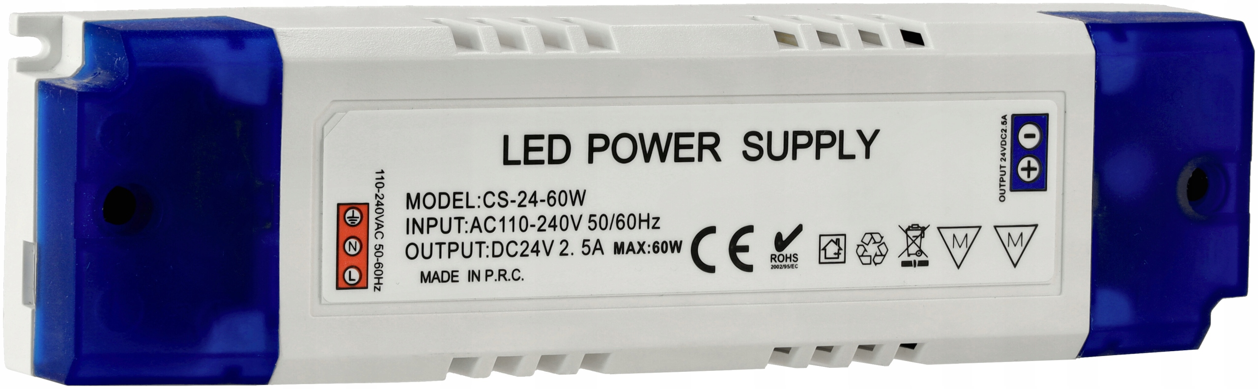 ZASILACZ LED 24V MEBLOWY 2,5A 60W DO TAŚMA TAŚMY LED Transformator Kod producenta CS-12-36W