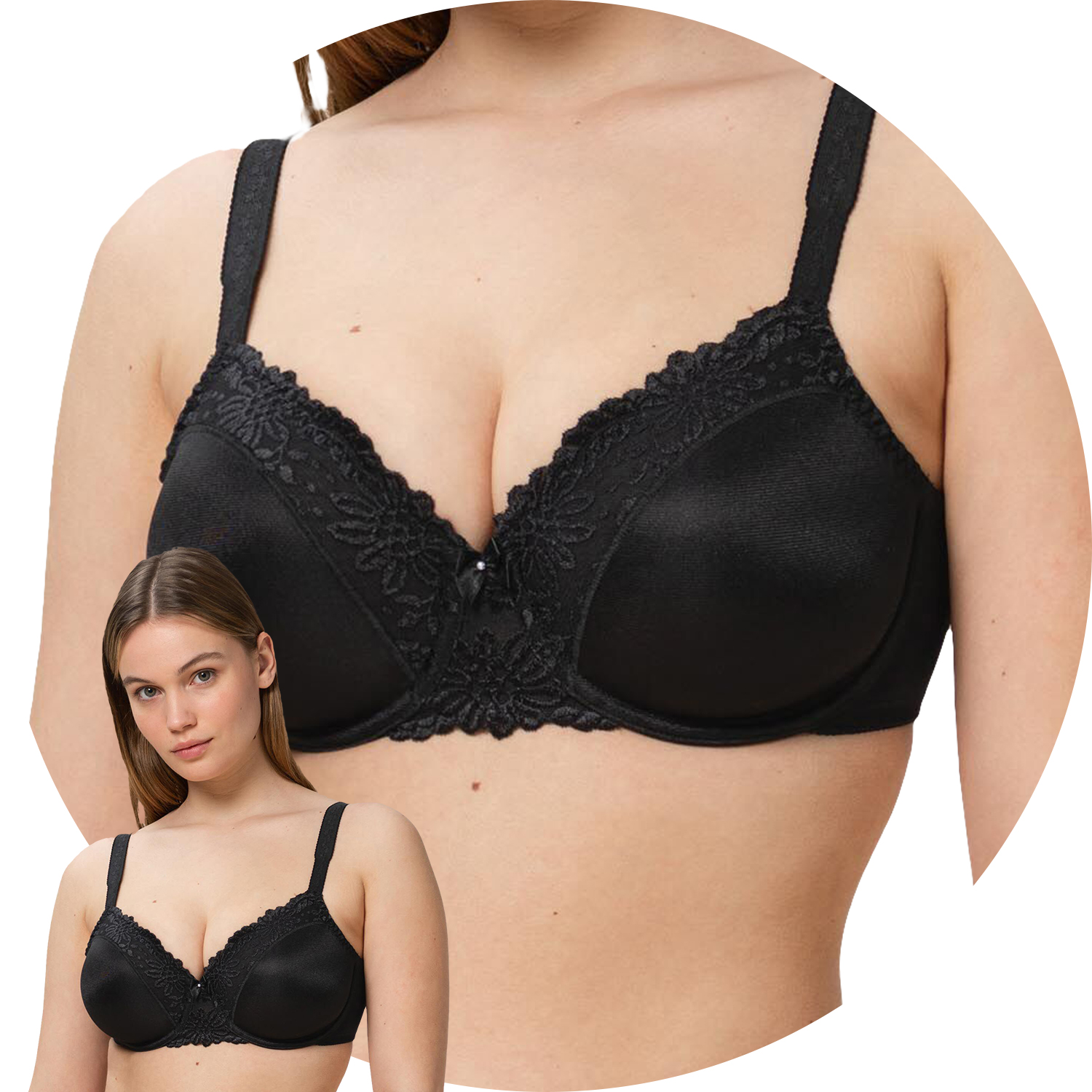 Triumph 10166306 Ladyform Soft černá 75H Vyztužená podprsenka