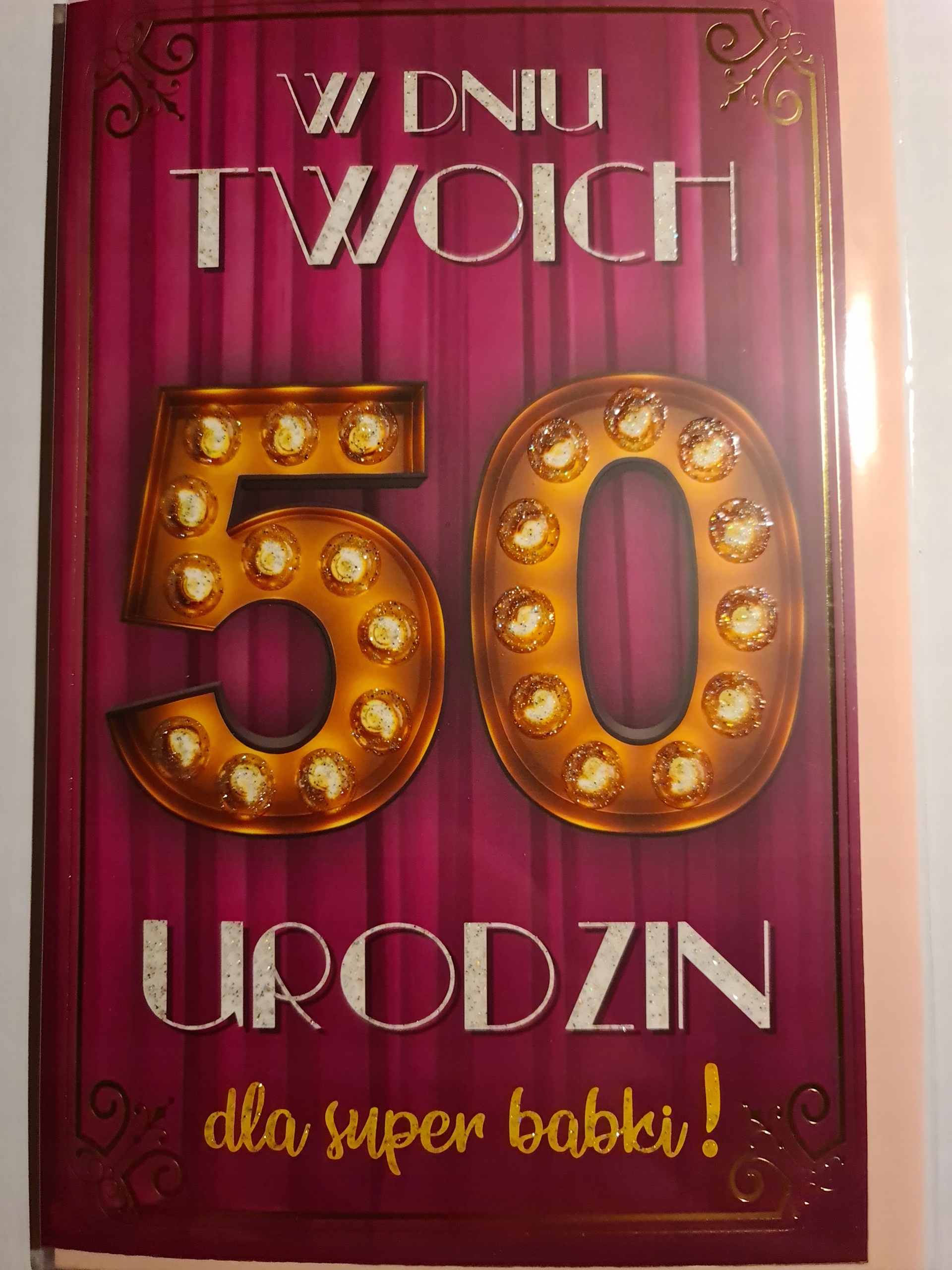 

kartka urodzinowa na 50 lat