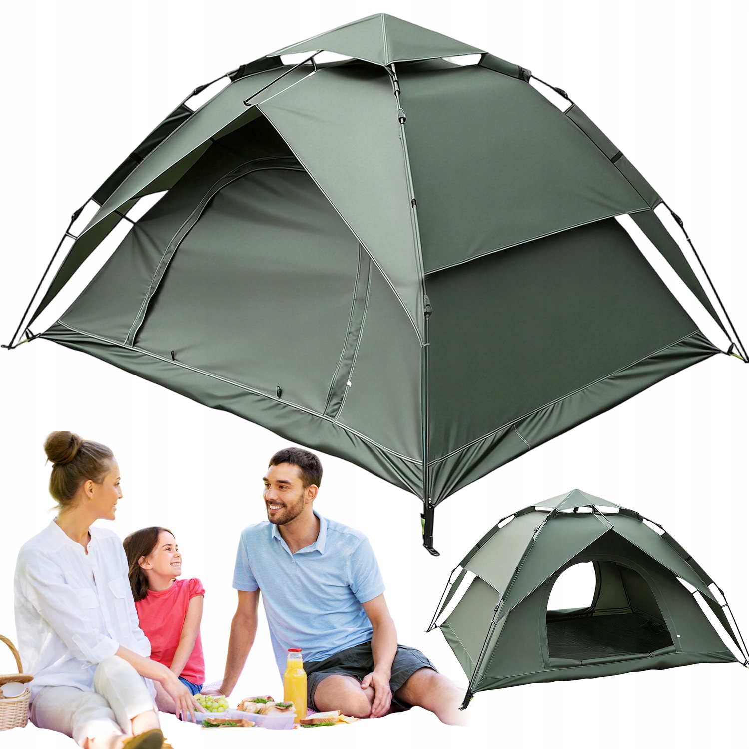 Namiot Na Camping Dla 2 3 Osób Wodoodporny Odporny Na Promienie Uv