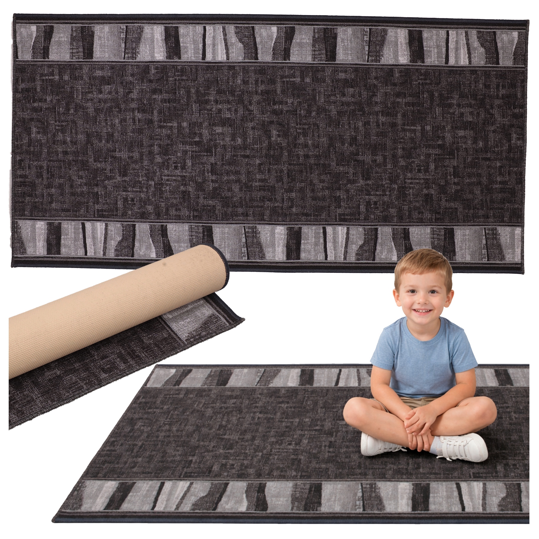 Koberec Běhoun Koberec Do Kuchyně Pokoje 100x180 CM Protiskluzový 100% Polyamid