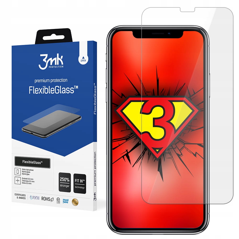 

Do Apple iPhone X Szkło hybrydowe 3mk FlexibleGlas