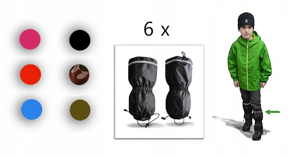 LEKKIE STUPTUTY trekking odblask DLA DZIECI .7 Materiał dominujący poliester