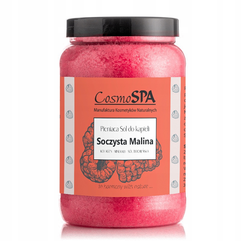 UZDROWISKOWA SÓL DO KĄPIELI Z KOLAGENEM MALINOWA