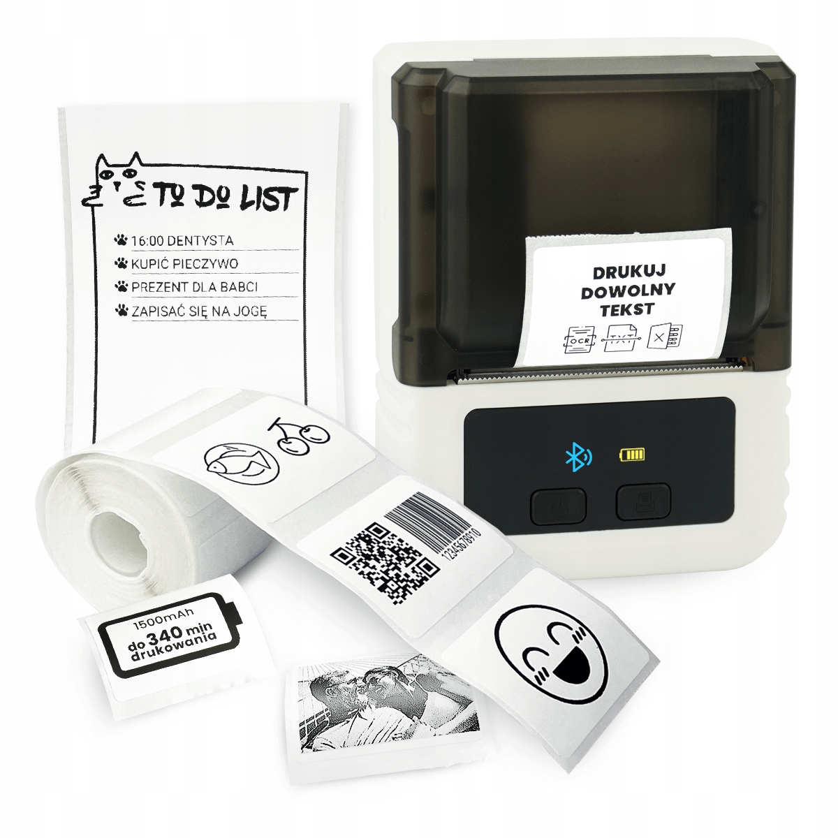 Phomemo M120 mini termálna tlačiareň samolepiacich štítkov, nálepky Bt