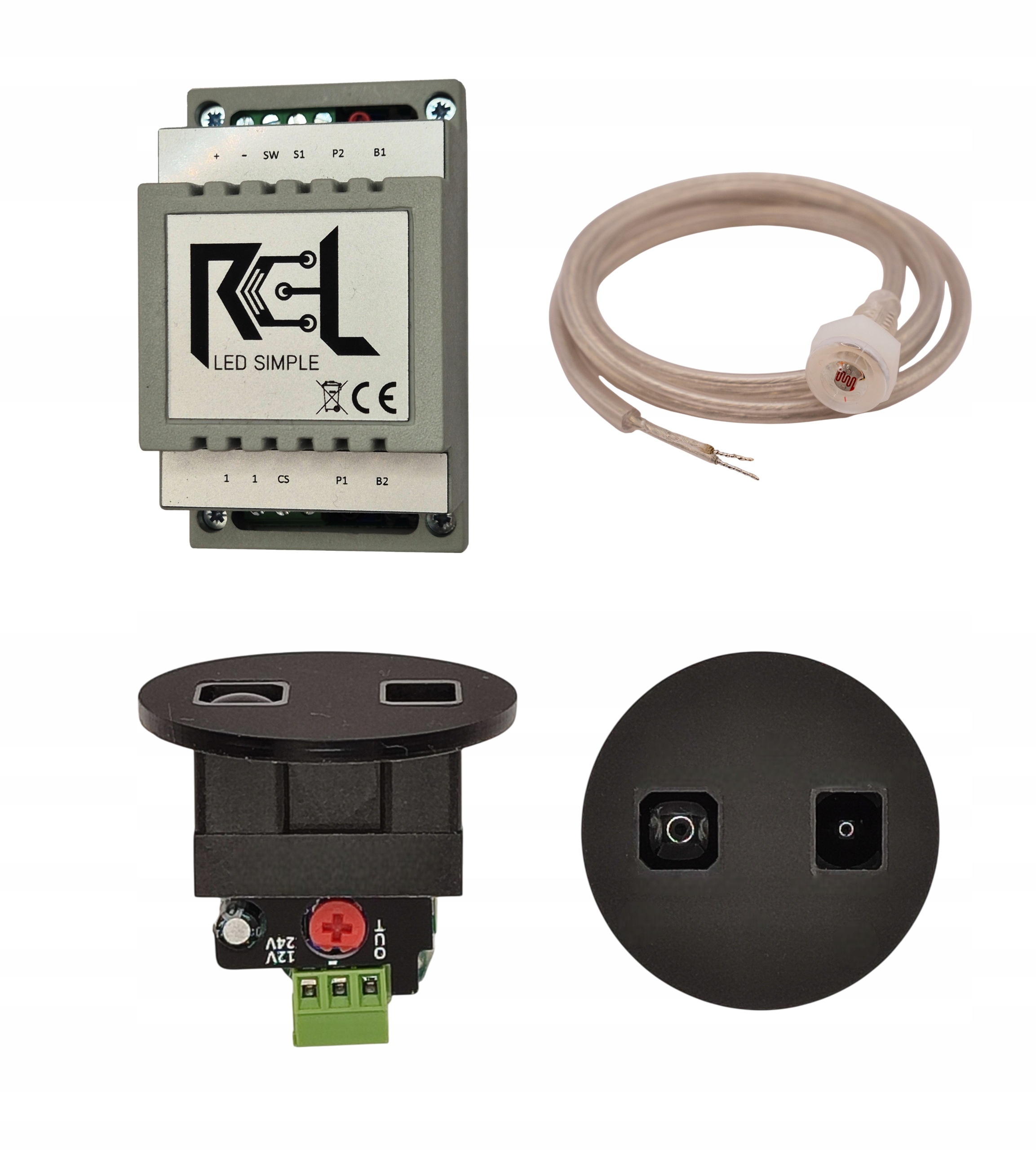 Schodiskový regulátor Rcl-led Simple 200 W, laserový senzor GP_1_SMALL_BLACK