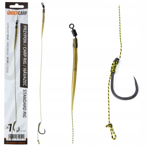 UnderCarp Przypon Karpiowy Standard Rig 2 Barbless