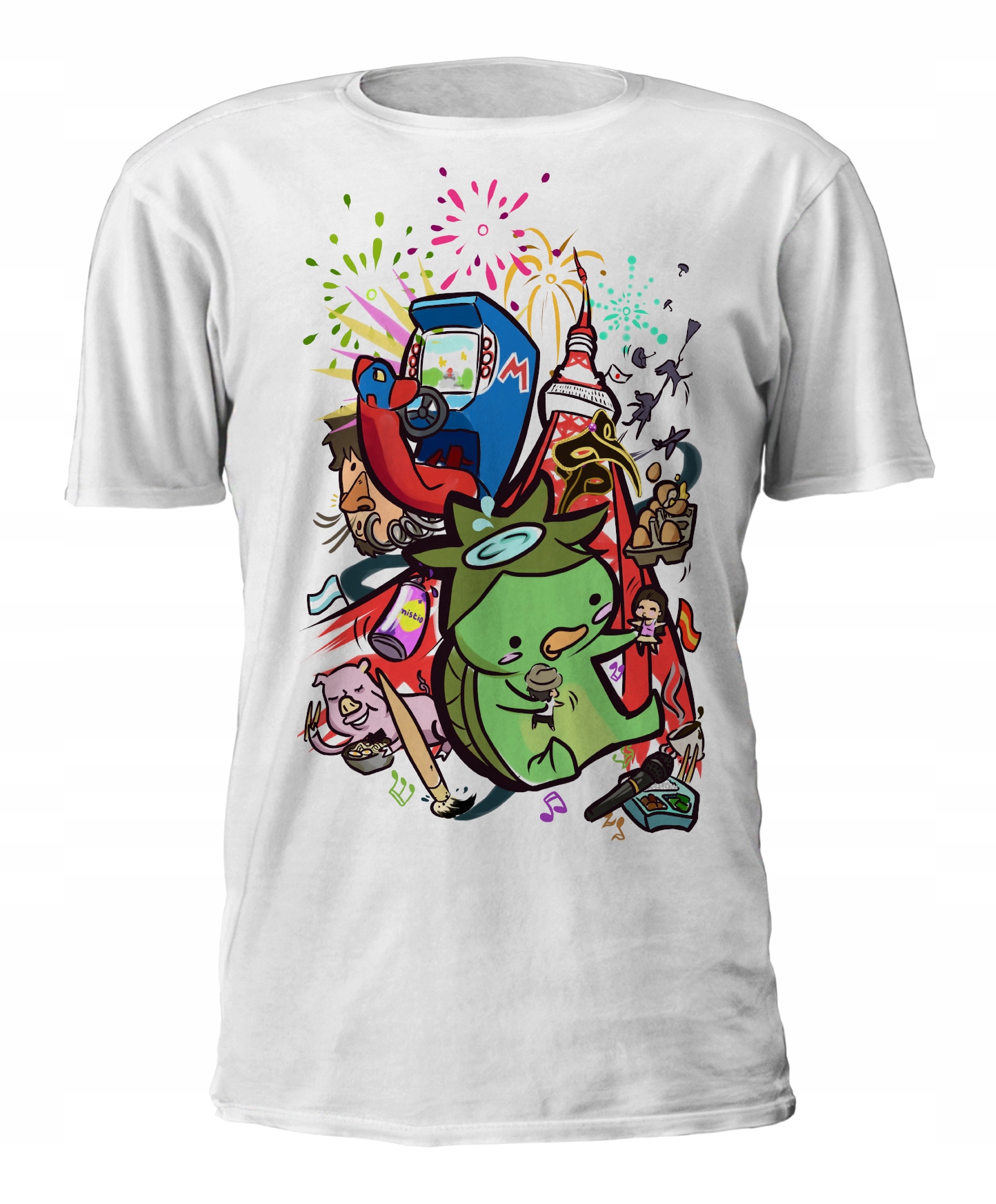 KOSZULKA BAWEŁNIANA BIAŁA Z WŁASNYM NADRUKIEM Marka inna