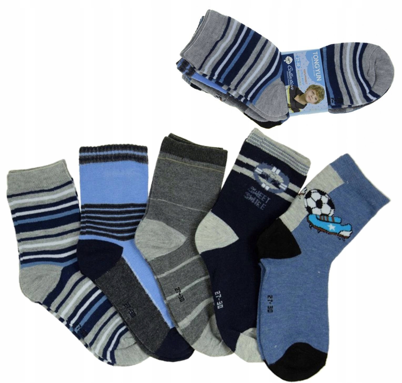 

Skarpetki Dziecięce Bawełniane kom 5 par roz 23-26