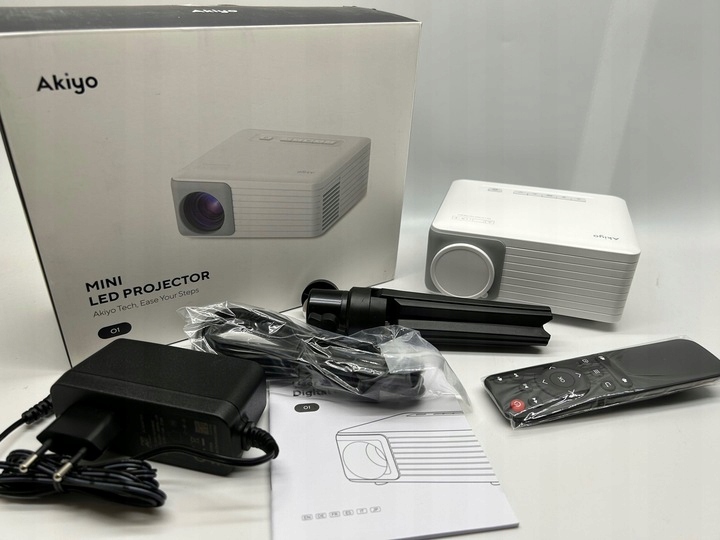 Mini projektor ze statywem AKIYO O1 Full HD 1080p Jasność lampy (ANSI) 5000 lm