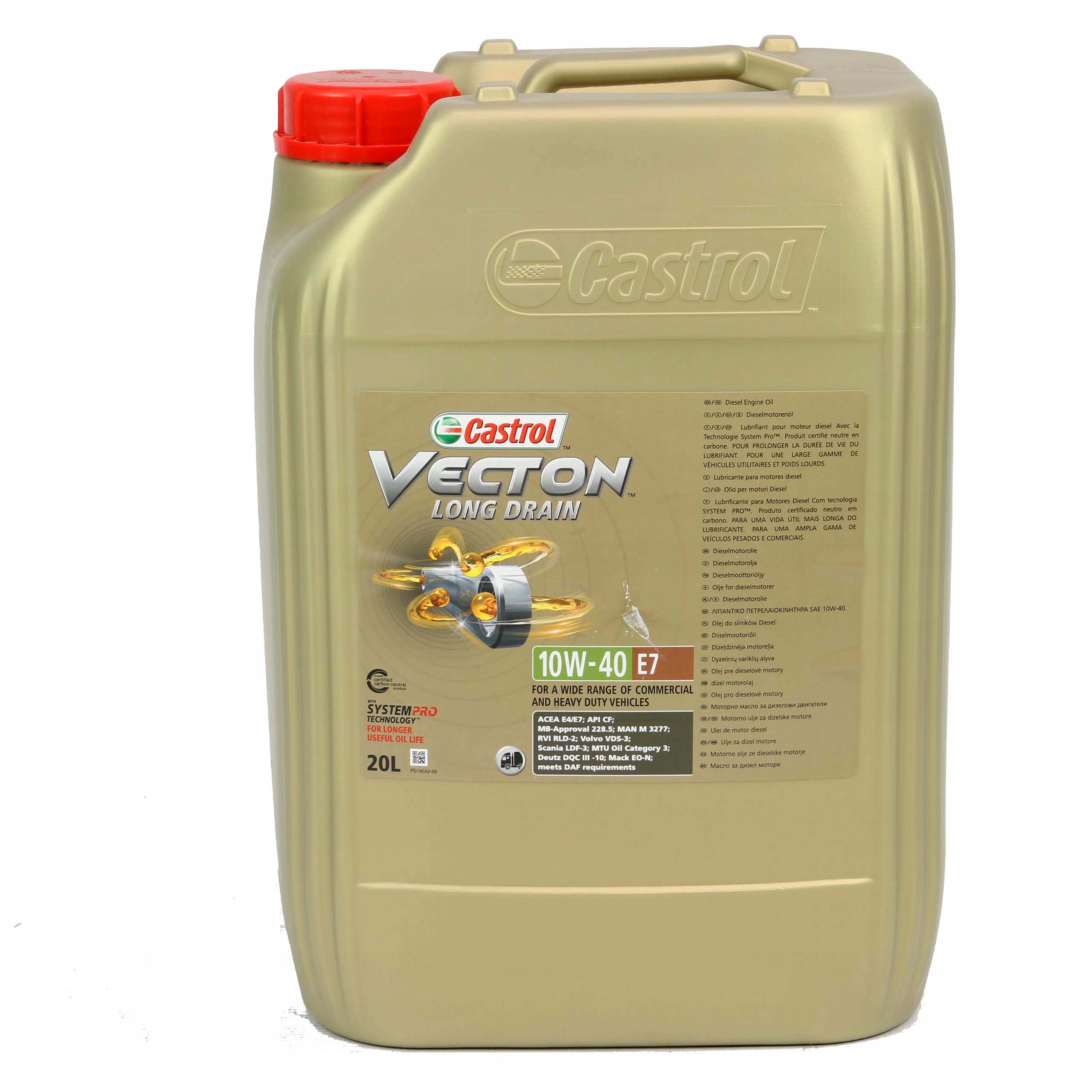 Olej Castrol 10W40 20L Vecton Long Drain E7 228.5 M 3277 RLD-2