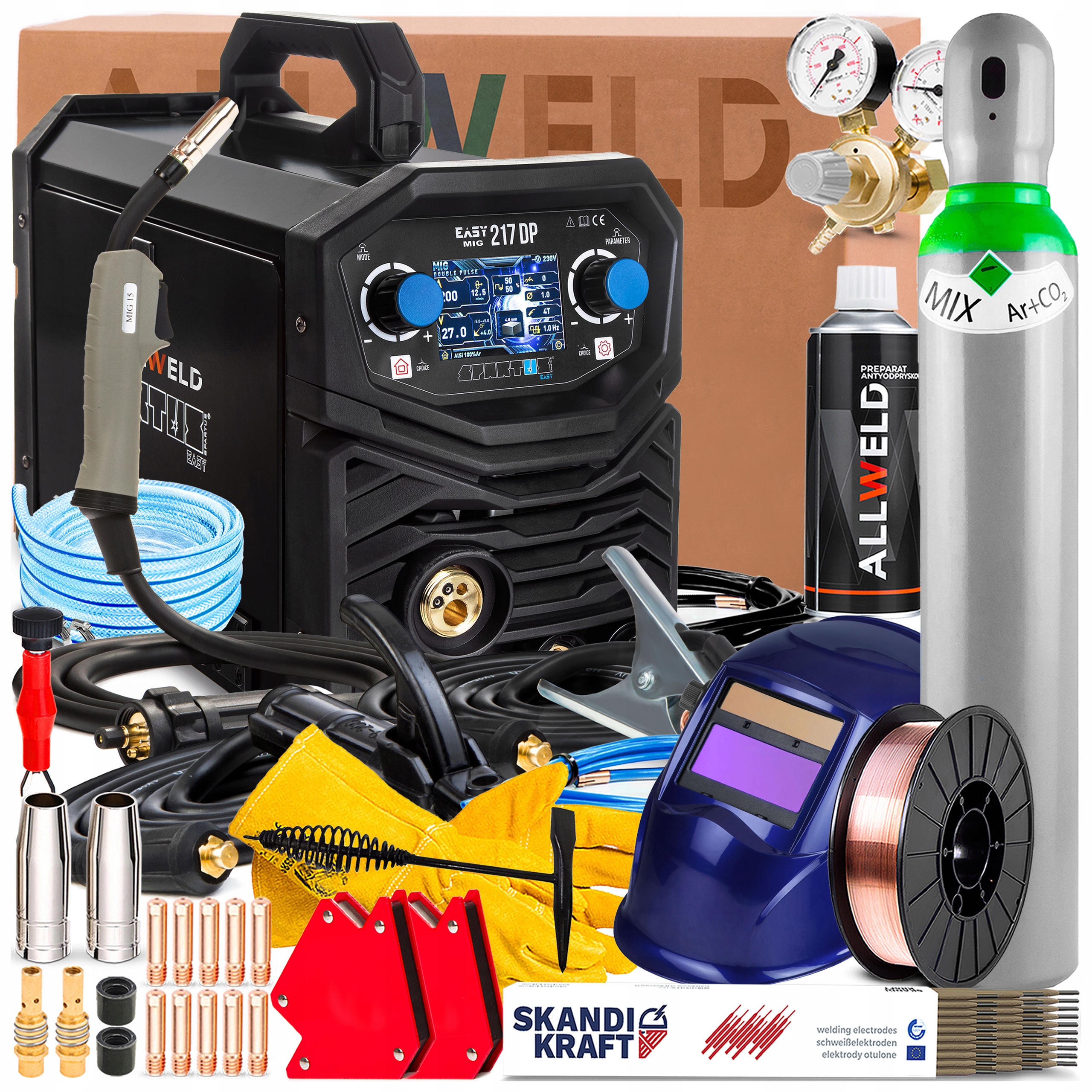 Poloautomatický Spartus Easy Mig 217DP 230V Synergie Tig Dual Puls Lutosvařování