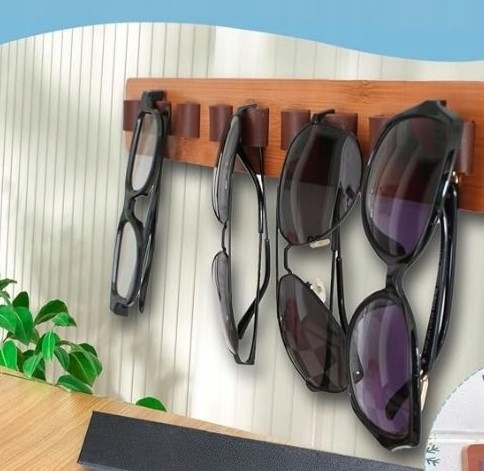 WIESZAK ORGANIZER NA OKULARY STOJAK UCHWYT DREWNIANY WYSTRÓJ DO DOMU Marka inny