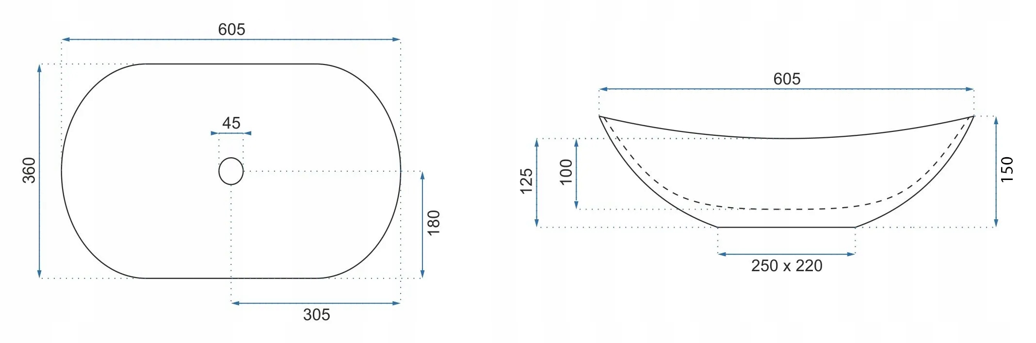 REA UMYWALKA ROYAL IN BLACK MARBLE GOLD REA-U8008 OWALNA EAN (GTIN) 5902557376063
