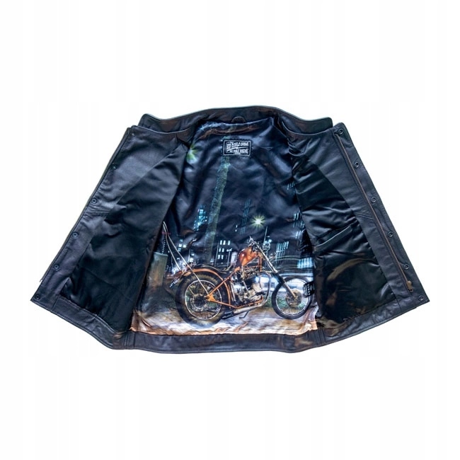 Kožená Motocyklová Vesta Night Rider 13-1/2