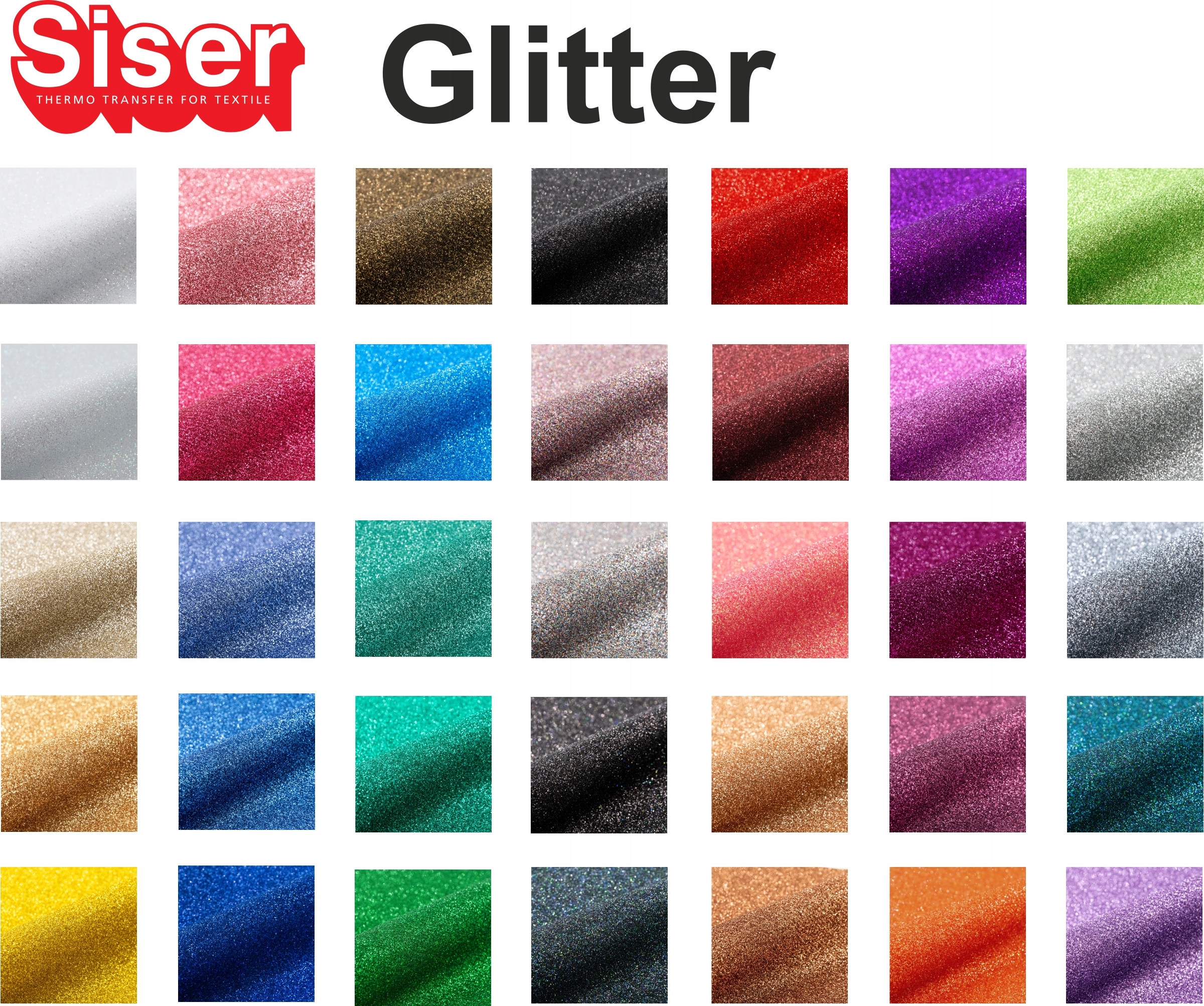 

Folia Flex Siser Glitter Brokatowa 1mb