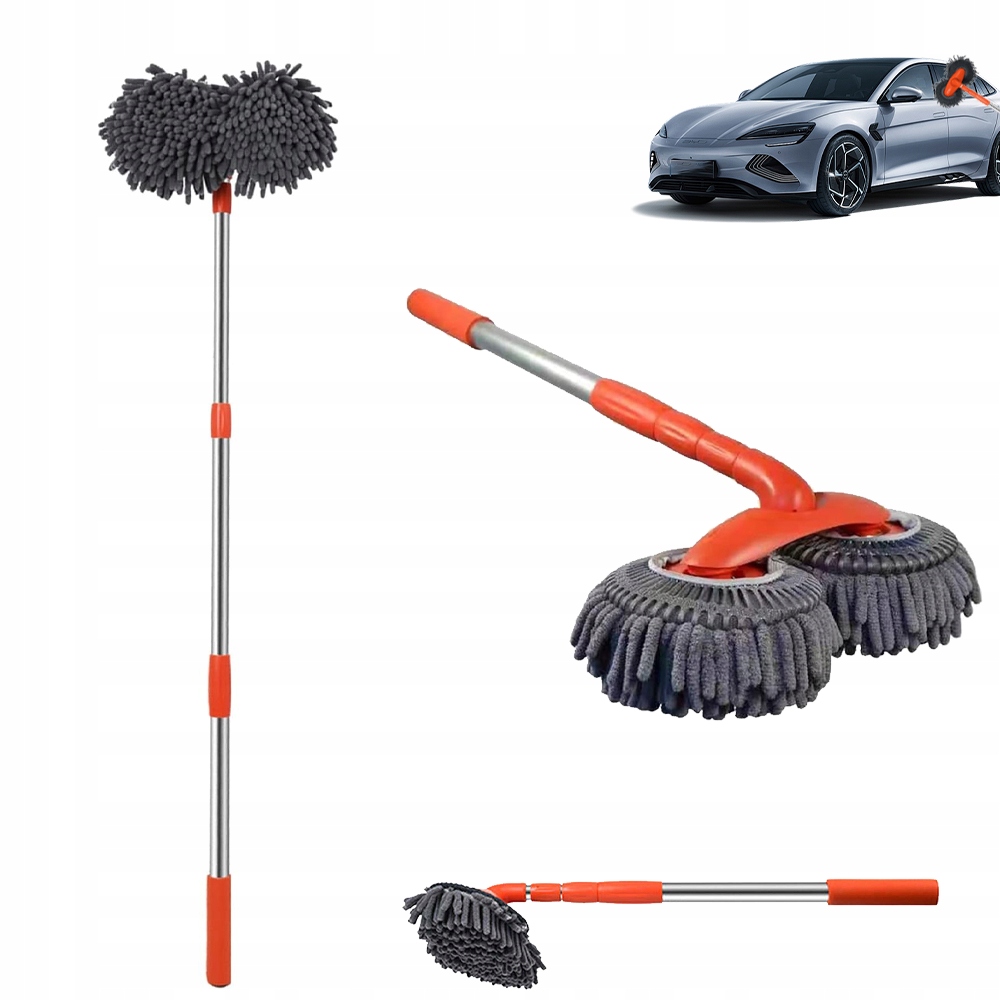 SZCZOTKA DO MYCIA AUTA SAMOCHODU MOP MIKROFIBRY GŁÓWKI MOPA