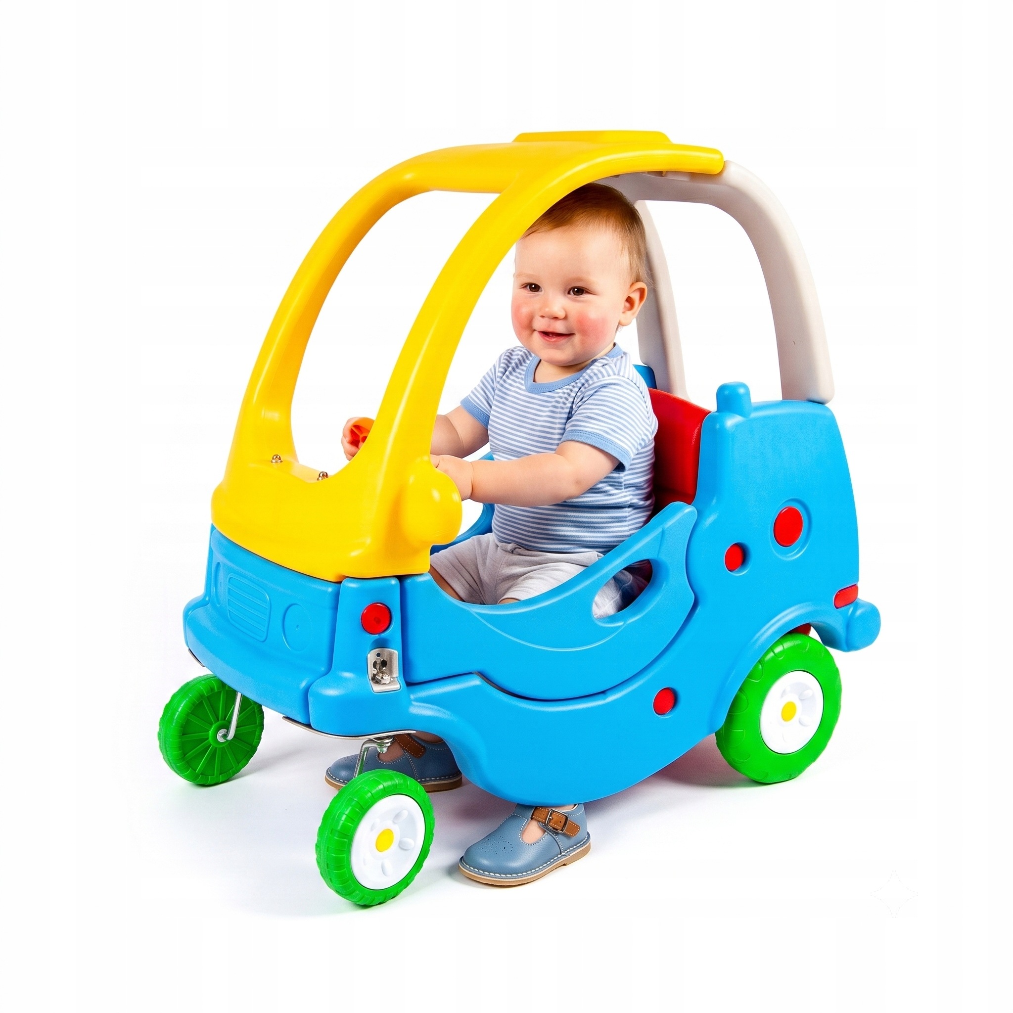 Aga Samochód Jeździk Dla Dzieci DS3902 Niebieski Żółty Auto Pchacz Malucha