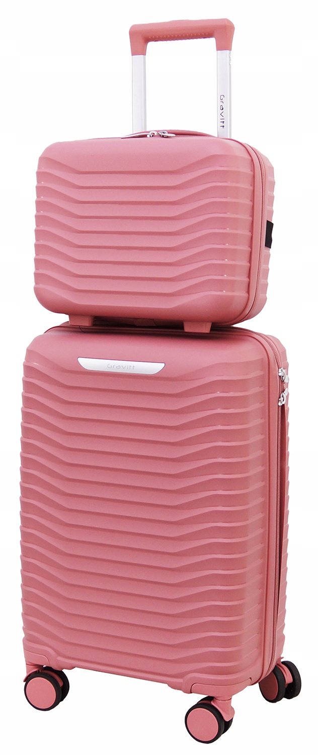 Zestaw Walizek 2w1 Walizka Podróżna Kuferek Gravitt Polipropylen 012