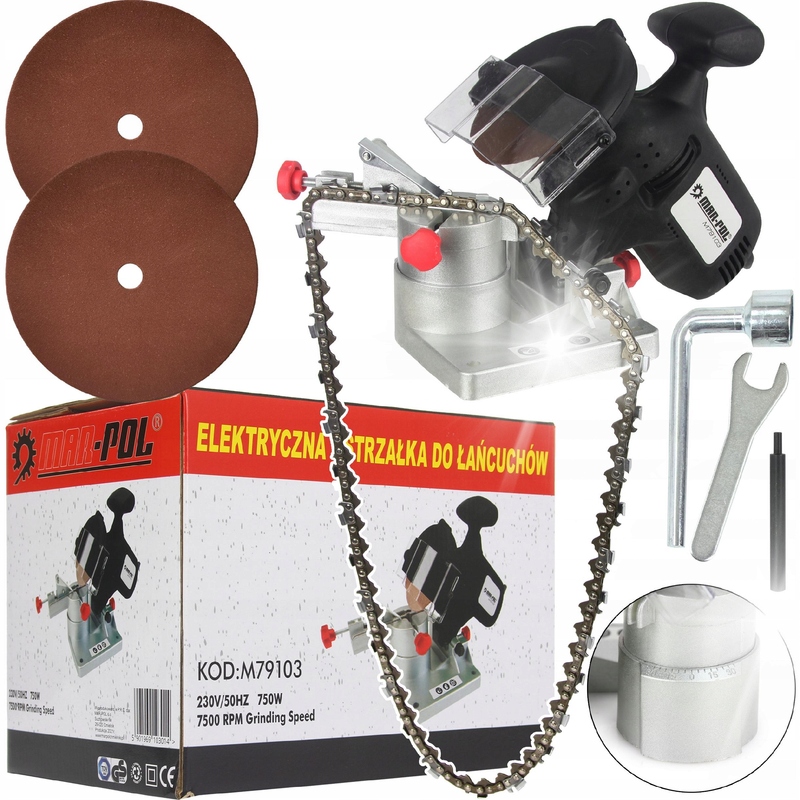 Elektrická Brousek Na Řetězy Pilový Řetěz Kotoučová Pila 750W