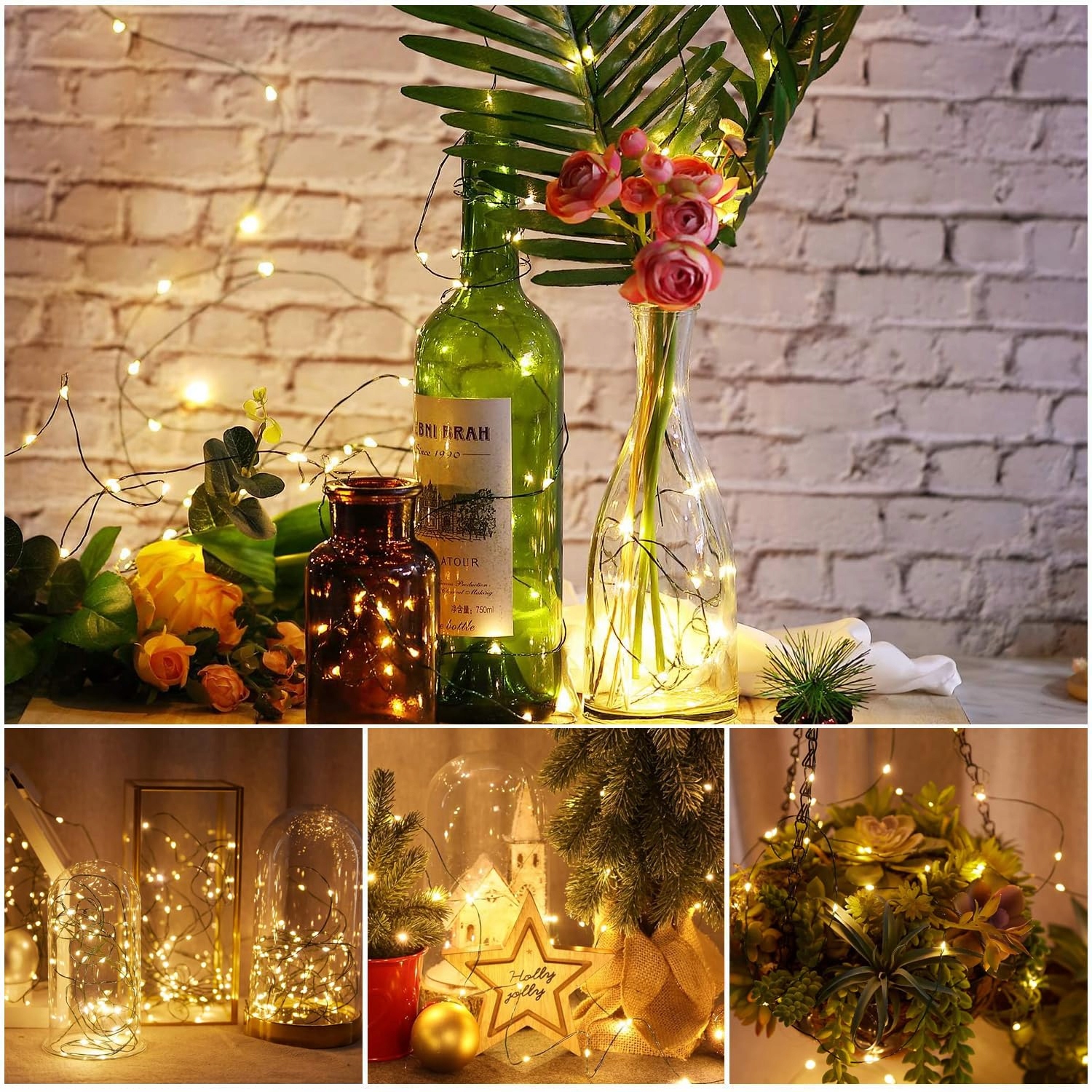 Lichterkette LED 100m 1000 LED Kupferdraht Dekoracja Zewnętrzna Wodoodporna — miniatura 6